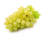 Green grapes in white background image