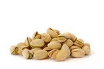 bunch of Pistachio in white background