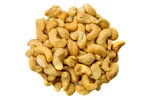 group of cashew in white background