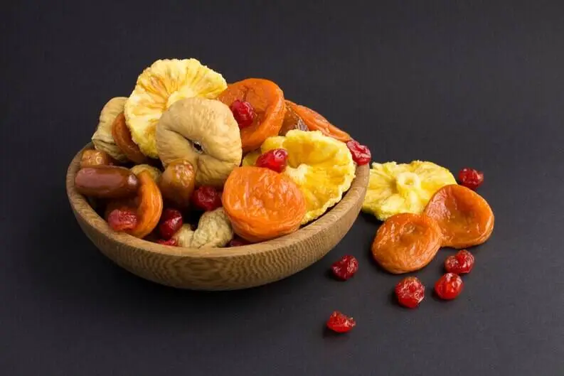Other Mixed Dry Fruits to Consider on a grey background

