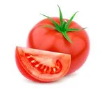 Tomato in white background