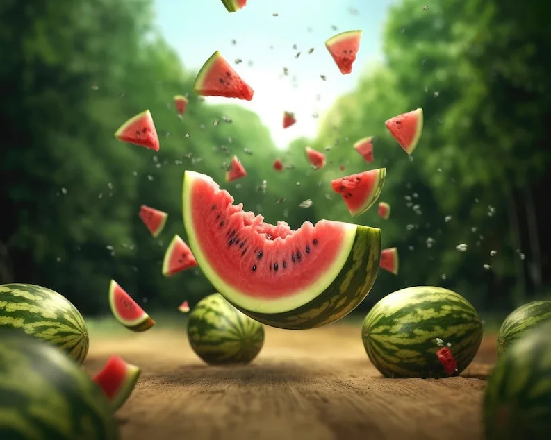 Wassermelone in forest background