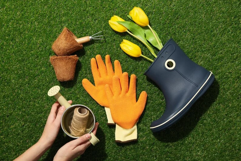 Protective Gardening Gear on the grass
