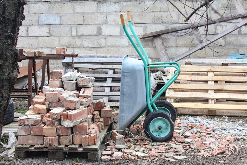 damaged construction site or materials being protected or  recovered